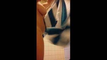 video of Blonde big tits in shower