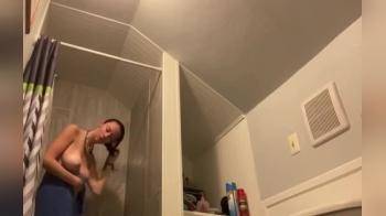 video of drying off after shower
