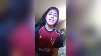 video of teen in braces showin off on cam