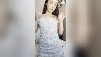 video of Cutie showing off under dress