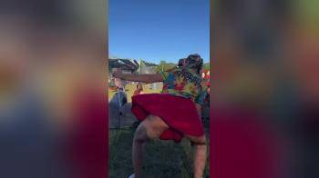 video of Crazy girl dances at festival