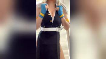 video of Cosplay flashing her pussy