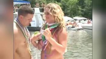 video of topless party on the lake