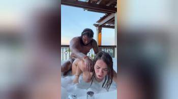 video of Enjoying the jacuzzi with a lovely big tits babe