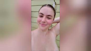 video of hot natural outdoor titties