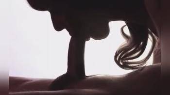 video of silhouette of bj and cum