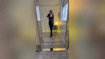 video of one skinny looking in the mirror