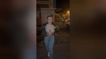 video of flashing tits in the street