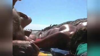 video of Beach handjob