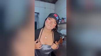 video of pizza slut at work