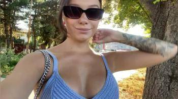 video of getting naughty and flashing tits in public