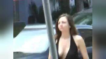 video of Hot Oops Nipslip on Street Candid Caught on Camera