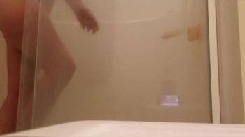 video of tries new dildo in shower