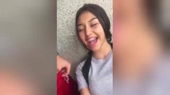 video of Teen girl suprise