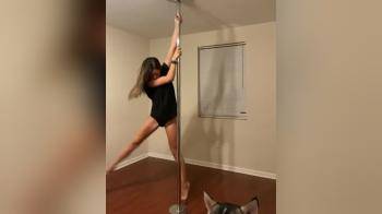 video of long legs on pole