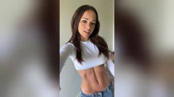 video of cute blond with abs