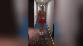 video of Mooning in the hallway