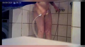 video of Mom showing off in shower
