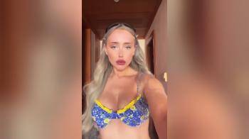 video of Skinny chick tits jiggle