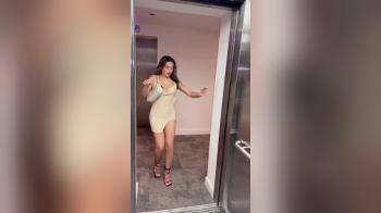 video of Hot girl in elevator