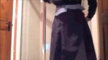 video of happy to strip off work clothes