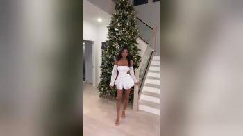 video of Short white dress on slut
