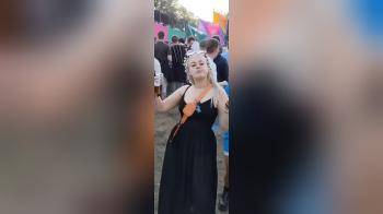 video of Girl dancing at festival