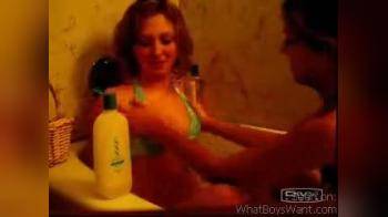 video of girls in bath