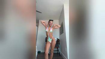 video of sexy thong rainbow onepiece
