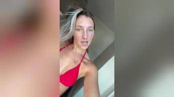 video of blonde in tiny bikini
