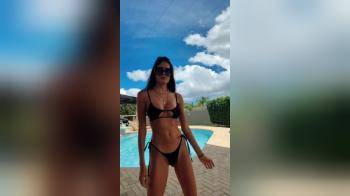 video of black bikini tight body