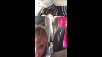 video of Caught fucking in airplane by passengers