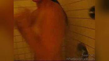 video of two girls in shower
