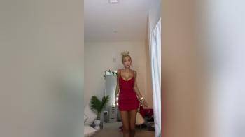 video of hot body red dress