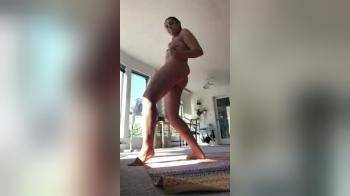 video of little naked dance in livingroom