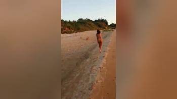 video of dog plays with womans bikini