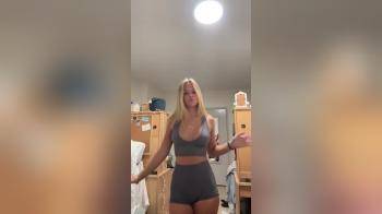 video of freshman girl in workout gear
