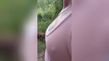 video of Airing Her Perfect Tits in Nature