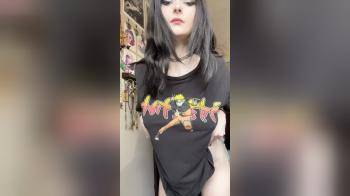 video of Goth showing her perfect body