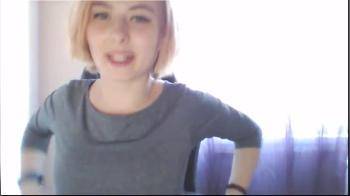 video of Cute blonde teen flashes big boobs
