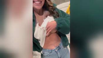 video of never wears bra when goes out