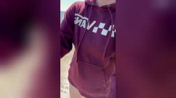 video of Girlfriend flashing and fucking on the beach