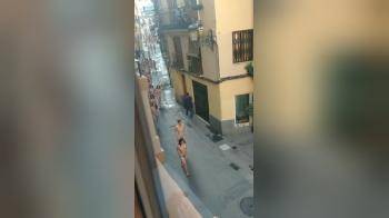 video of Nude Public Invasion on the streets