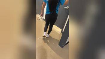 video of slutty latina in leggings with exposed ASS begging for dick