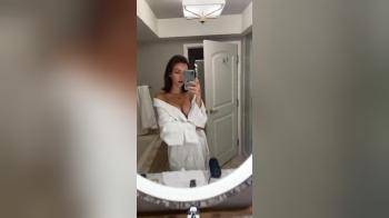 video of Doing her guy a selfie in hotel bathroom