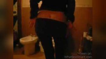 video of stripping in bathroom