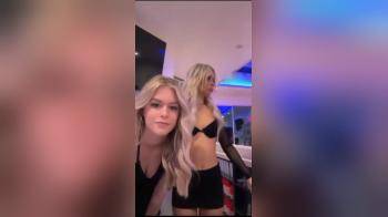 video of blondes bra pops open