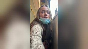 video of Babe Shows Off On Public Train