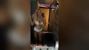 video of blondie in white lingerie