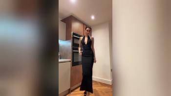 video of very tall thin girl